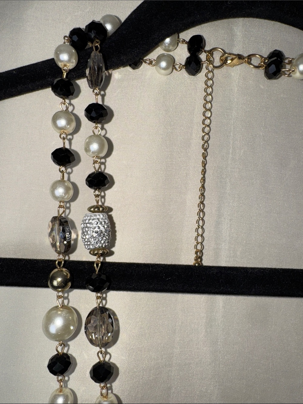 Two-Strand Pearl and Bead Necklace - Picture 2 of 9